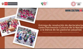 Entrega de resolución de declaratoria como patrimonio cultural de la nación a la danza