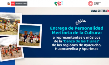 Entrega de personalidad meritoria de la cultura - Representantes y músicos de las danzas de las tijeras 