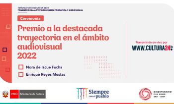 Estímulos económicos 2022 fomento de la actividad cinematográfica y audiovisual - Ceremonia de premio a la destacada trayectoria en el ámbito audiovisual 2022